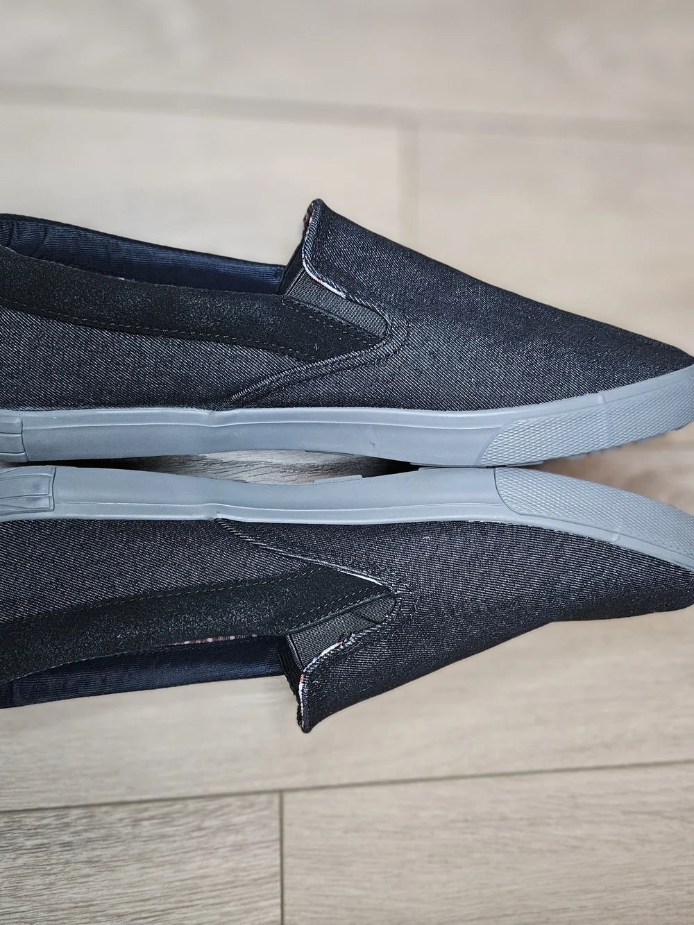 Ben Sherman Black Slip-On Canvas Loafers